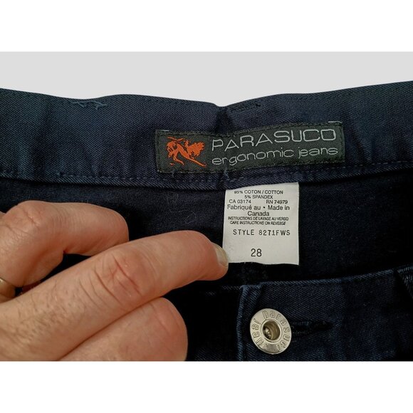 Parasuco Jeans Pants Womens 28 Black Ergonomic Slim Stretch Cotton Denim Classic - Picture 4 of 9